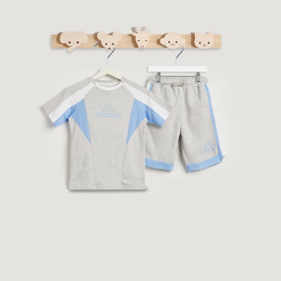 Kappa Colourblocked T-shirt and Shorts Set