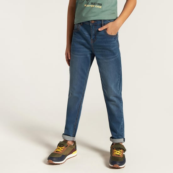 Juniors Boys' Washed Slim Fit Jeans