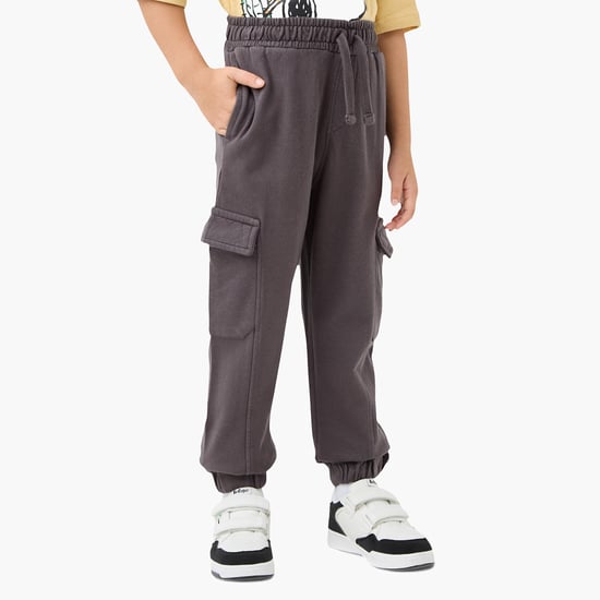 Juniors Solid Joggers with Drawstring Closure and Pockets
