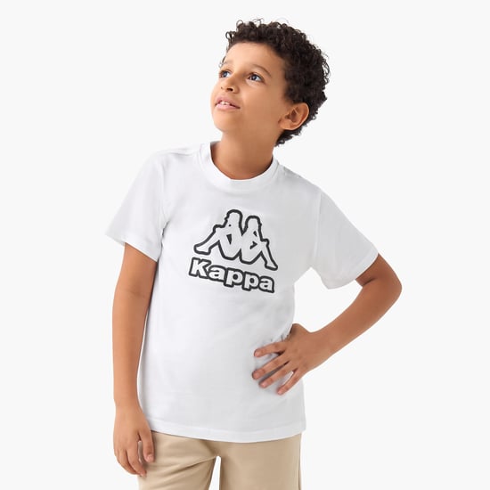 Kappa Logo Print T-shirt with Short Sleeves