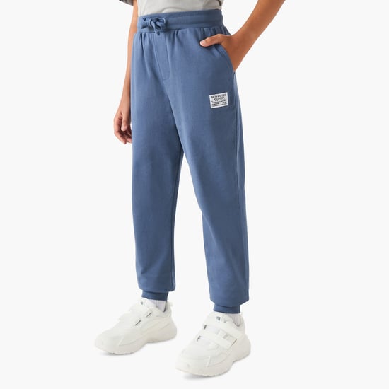 Juniors Solid Joggers with Drawstring Closure