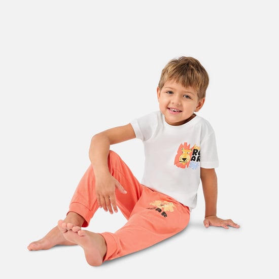 Juniors Printed T-shirt and Pyjama Set