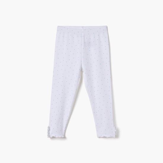 Juniors Polka Dot Print Leggings