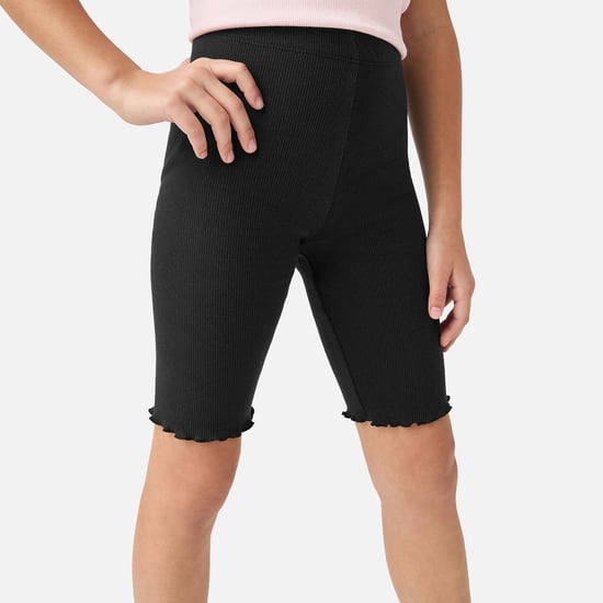 Juniors Ribbed Shorts with Elasticated Waistband
