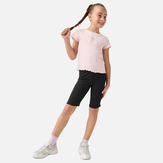 Juniors Ribbed Shorts with Elasticated Waistband