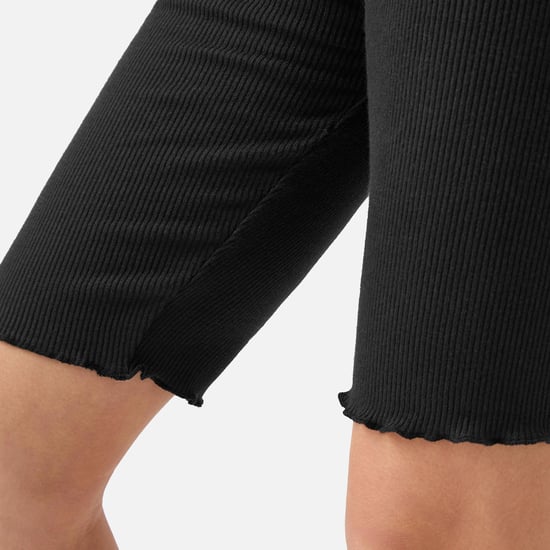Juniors Ribbed Shorts with Elasticated Waistband