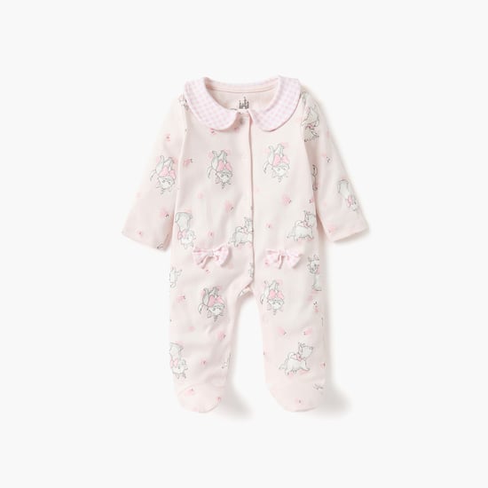 Marie Print Closed Feet Sleepsuit with Button Closure