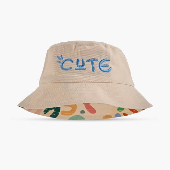 Juniors Embroidered Reversible Bucket Hat