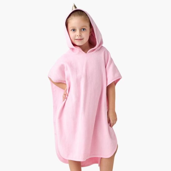 Juniors Unicorn Applique Terry Hooded Bathrobe