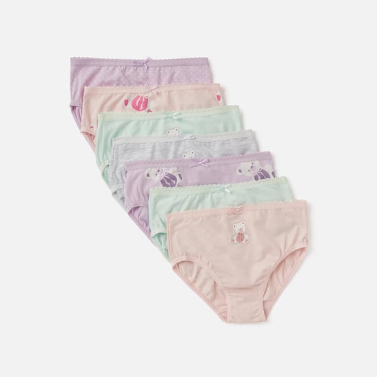 Juniors Printed Briefs with Elasticated Waistband - Set of 7
