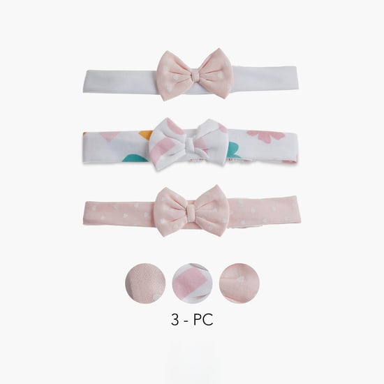 Giggles Bow Applique Headband - Set of 3