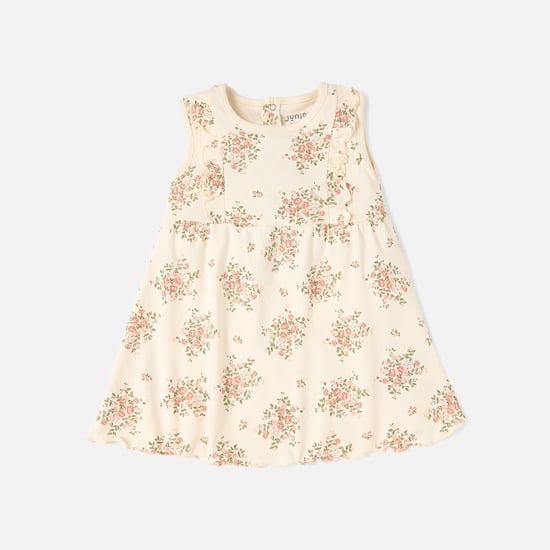 Juniors Floral Print Sleeveless A-line Dress