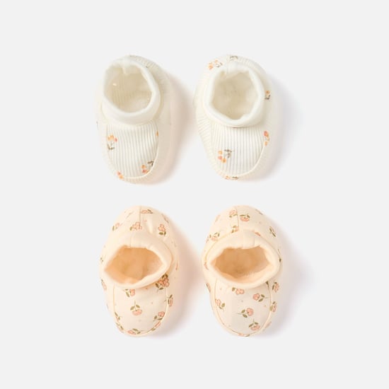 Juniors Floral Print Booties - Set of 2