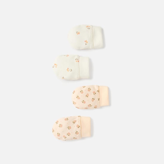 Juniors Flower Print Mittens - Set of 2