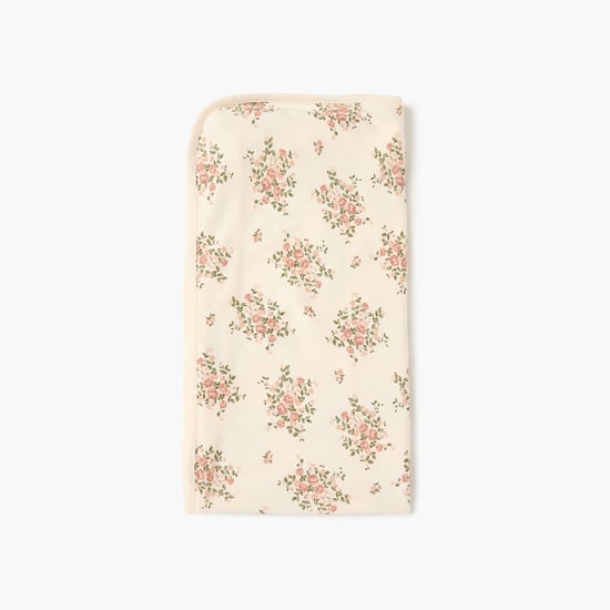 Juniors Floral Print Receiving Blanket - 70x70 cm