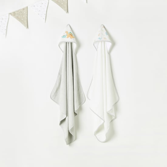 Juniors Dinosaur Hooded Towel - Set of 2 - 75x75cm