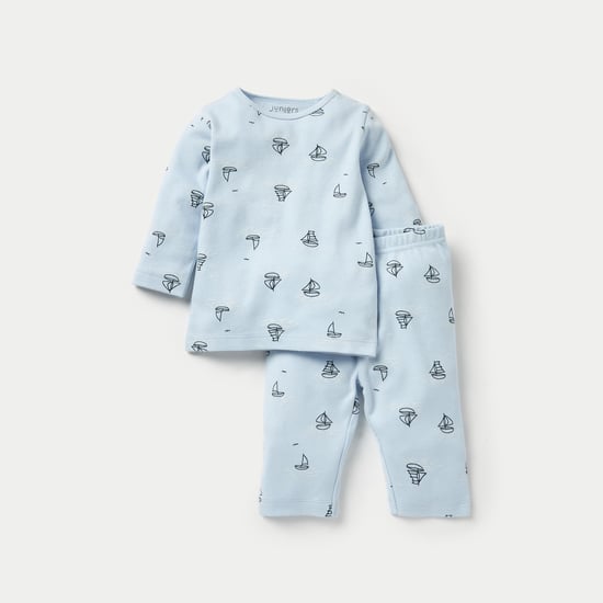Juniors Printed T-shirt and Pyjama Set