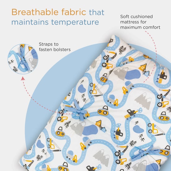 Nuluv New Born Transport Print Gadda Bed Set  - 5 Pcs