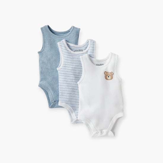 Juniors Assorted Sleeveless Bodysuit - Set of 3