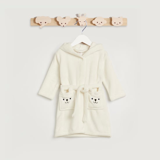 Juniors Bear Hooded Bathrobe with Belt and Pockets