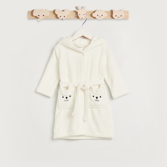 Juniors Bear Hooded Bathrobe with Belt and Pockets