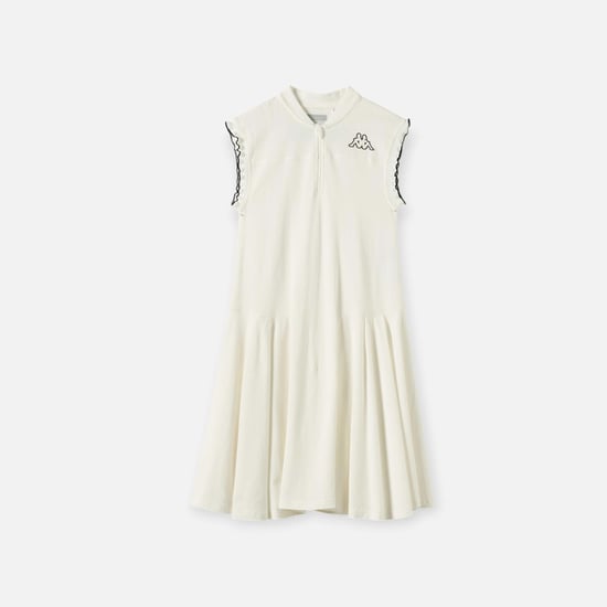 Kappa Logo Detail Sleeveless Dress with Zip Closure