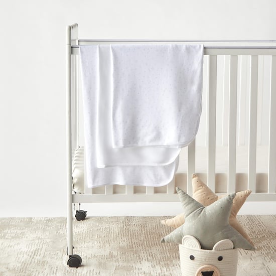 Juniors Printed 3-Piece Receiving Blanket Set - 80x80 cm