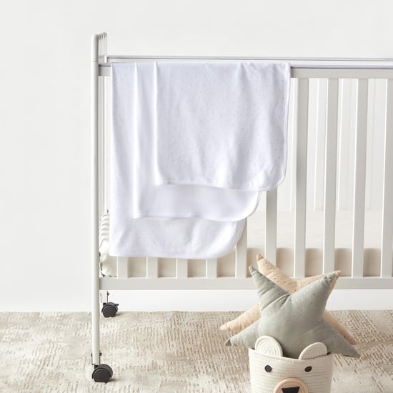Juniors Printed 3-Piece Receiving Blanket Set - 80x80 cm