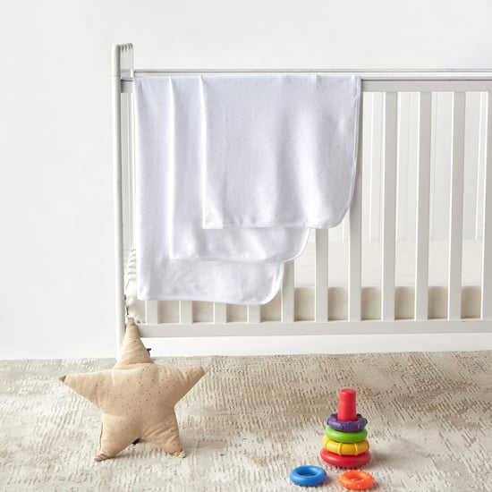 Juniors Printed 3-Piece Receiving Blanket Set - 80x80 cm