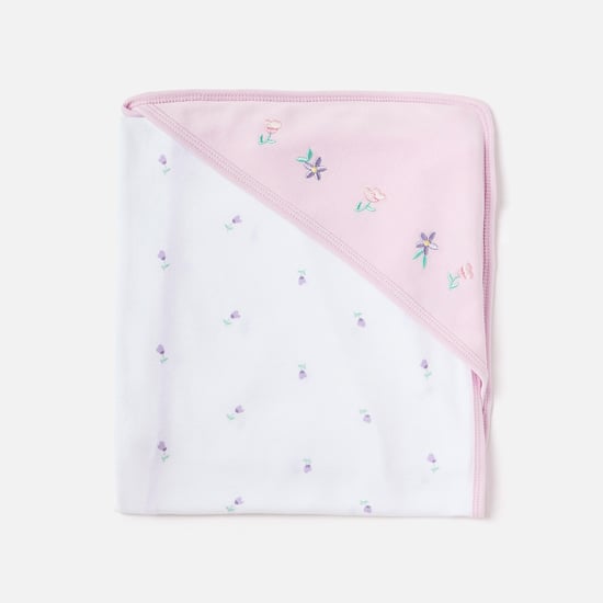 Juniors Floral Print Receiving Blanket