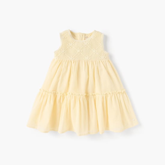 Giggles Crochet Sleeveless A-line Dress with Bloomers