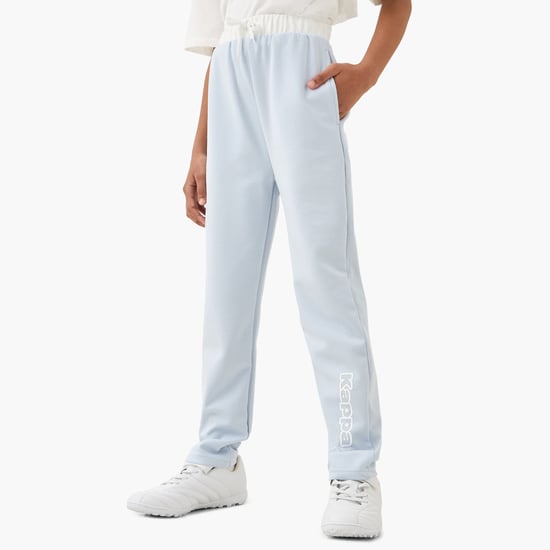 Kappa Logo Print Pants with Drawstring Closure