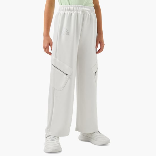 Kappa Logo Print Track Pants with Elasticated Waistband and Pockets