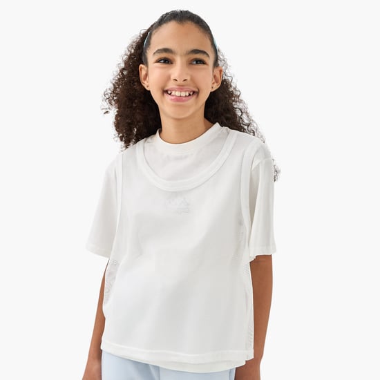 Kappa Logo Print T-shirt with Short Sleeves