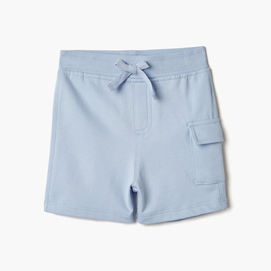 Juniors Solid Shorts with Drawstring Closure and Pocket