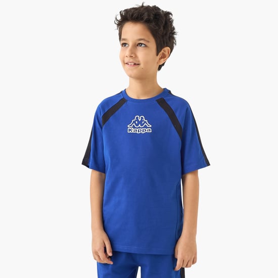 Kappa Logo Print Raglan Sleeve T-shirt and Shorts Set