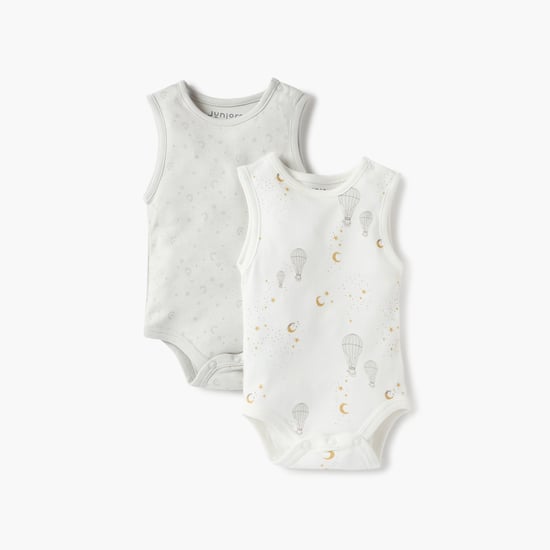 Juniors Printed Sleeveless Bodysuit - Set of 2