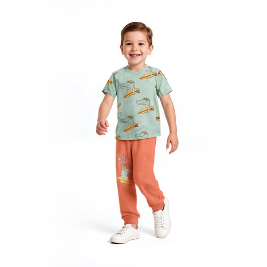Juniors Crocodile Print T-shirt and Pyjama Set