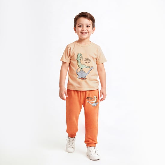 Juniors Dinosaur Print T-shirt and Pyjama Set