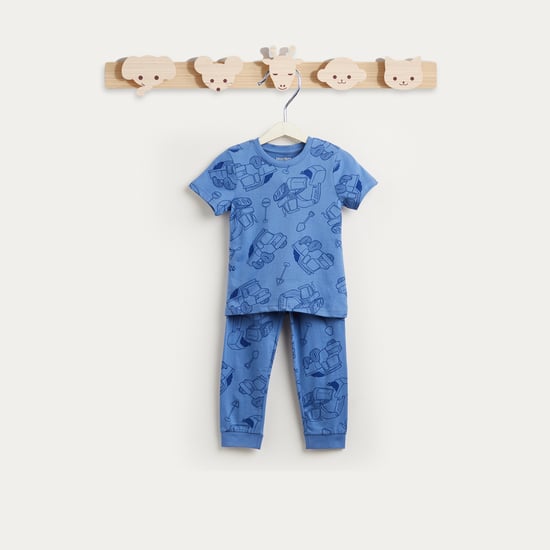 Juniors Printed T-shirt and Pyjama Set