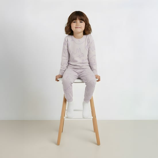 Juniors Cat Print T-shirt and Pyjama Set