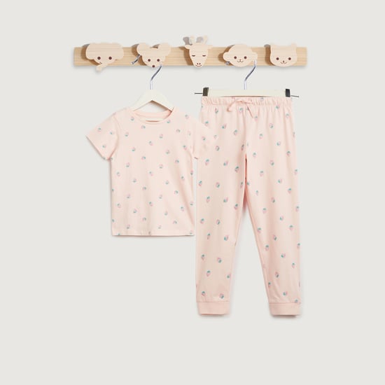 Juniors Berries Print T-shirt and Pyjama Set