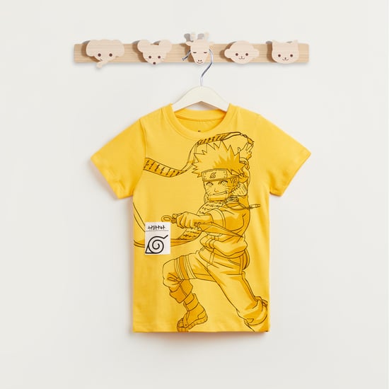 Juniors Naruto Printed T-shirt with Short Sleeves