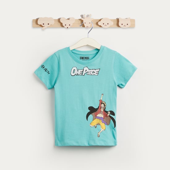 Juniors One Piece Print T-shirt with Short Sleeves