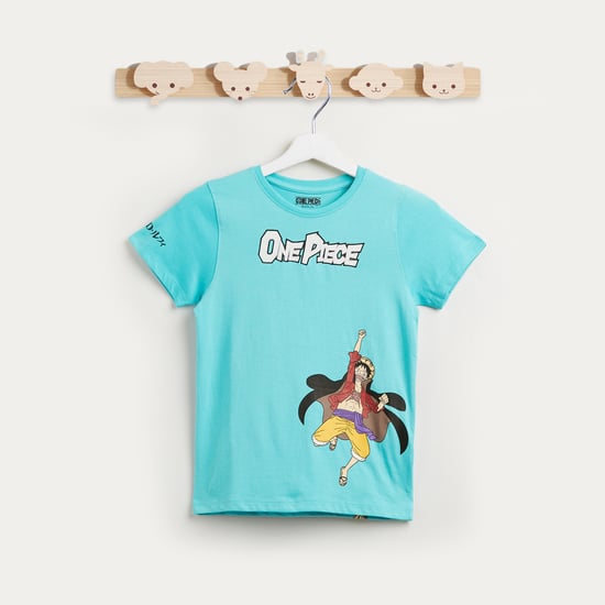 Juniors One Piece Print T-shirt with Short Sleeves