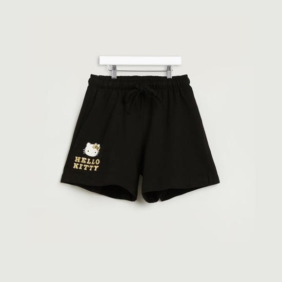 Juniors Hello Kitty Foil Print Shorts