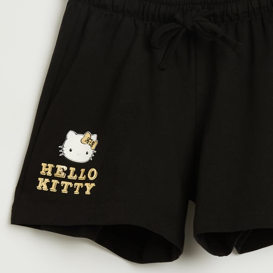 Juniors Hello Kitty Foil Print Shorts