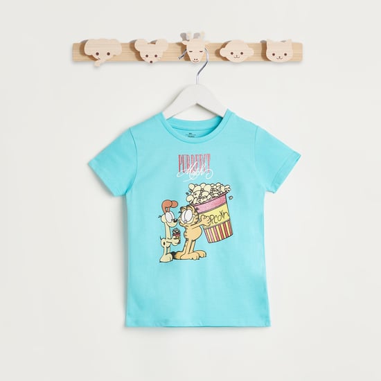 Juniors Garfield Glitter Print T-shirt