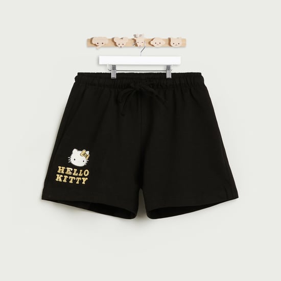 Juniors Hello Kitty Golden Foil Shorts