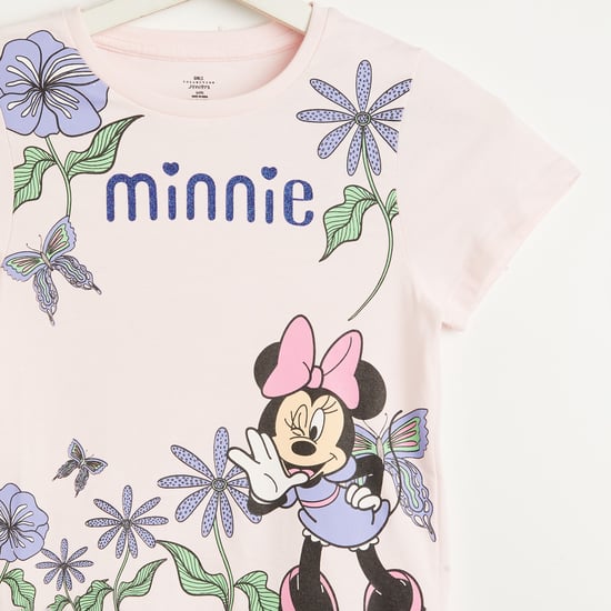Juniors Minnie Print T-shirt